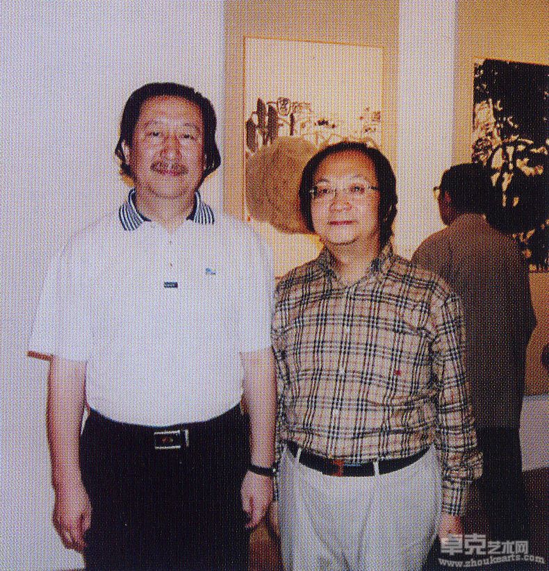 与中国美协副主席、国家画院院长杨晓阳在一起