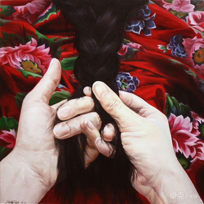 杨鹏《 嫁装》（2009）100cm×100cm