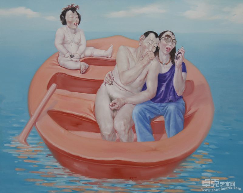 名称《新生活-9》尺寸：130×162CM媒材：布面油画 年代：2008年