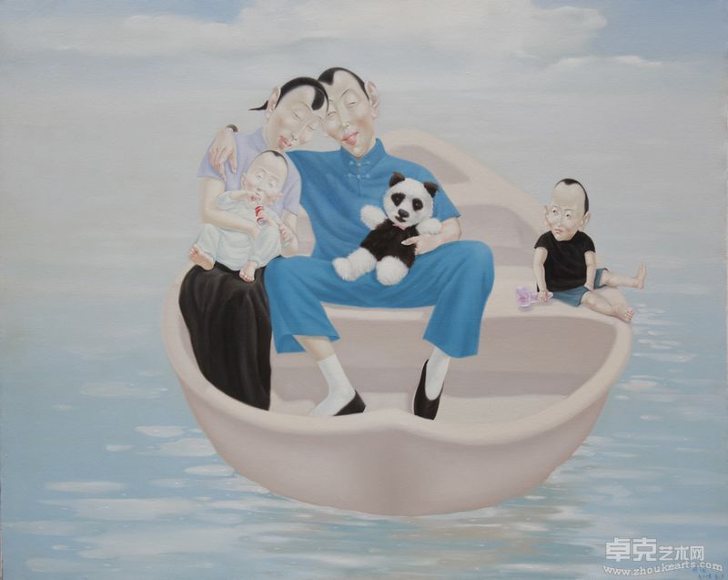 名称《新生活-5》尺寸：130×162CM媒材：布面油画 年代：2008年
