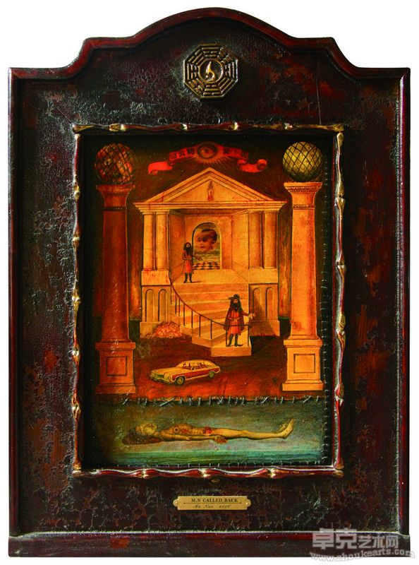 马楠回来, Ma Nan Called Back, 2006, Tempera on Wooden Board, 51.5×38cm, Frame 81×59cm