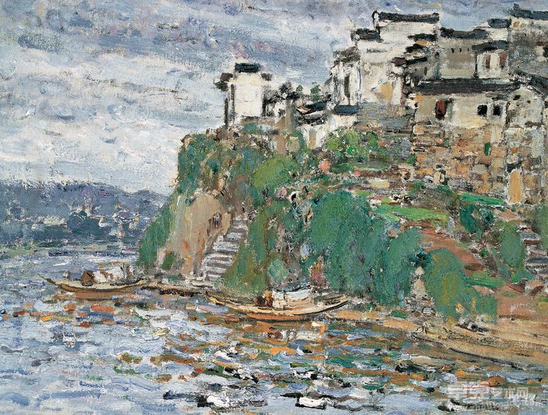 江南小村   毛岱宗作