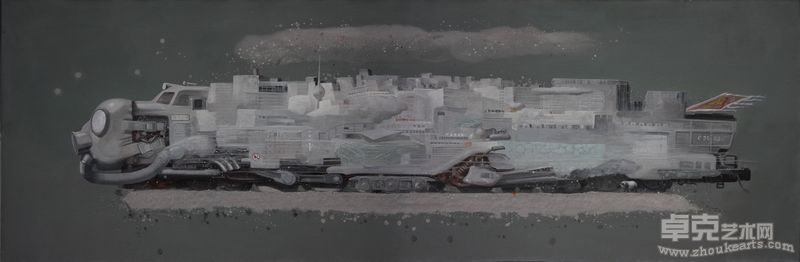 广州美院 江山《东风》  100×300CM 2009布面油画
