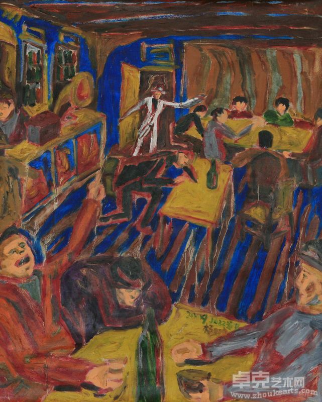 杨双庆 《酒吧间》 90X80cm 西安美院