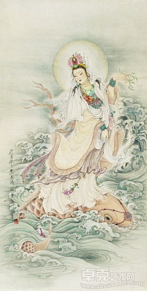 武卫萍   南海观音图   66.5x131cm