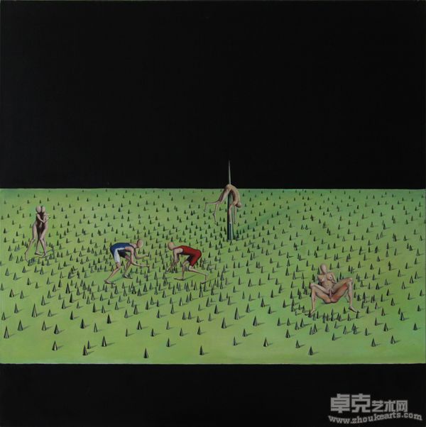 荊棘地  100x100cm  20110年  油彩