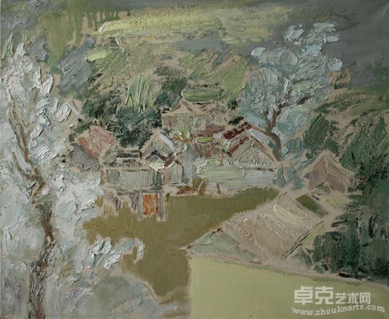 走近山村 70x84cm