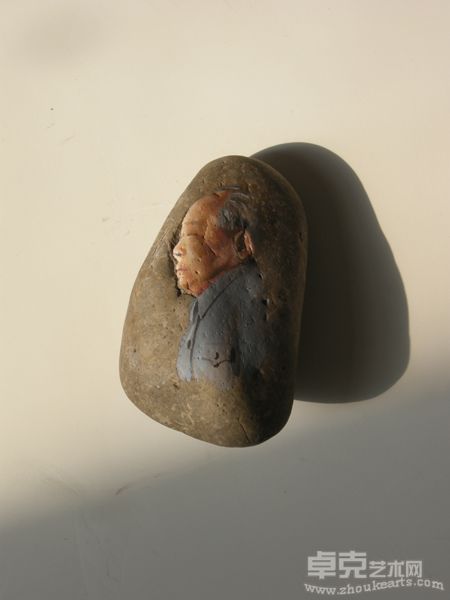 休息---石头、油彩 12x20x11cm