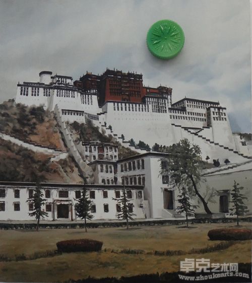 有光 布面油画，灯具，224×200cm