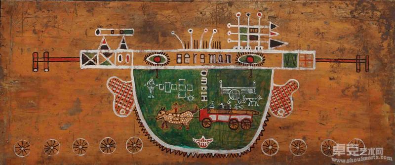 锯 190x80cm  综合材料 2009年
