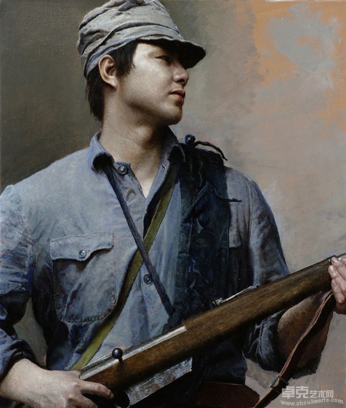徐芒耀《新四军战士-历史画”新四军-车桥战役》，2010