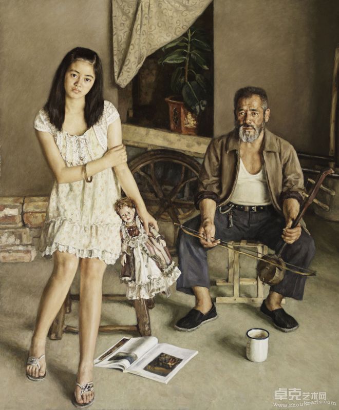 杨飞云《爷爷与孙女》