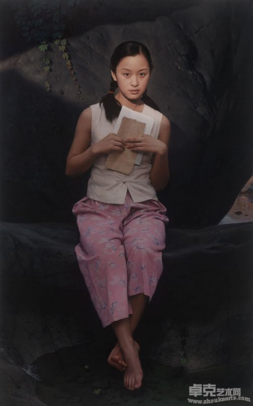 王沂东《寄语青石沟》，118.6x72.8cm