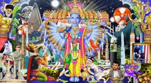 Krishna-Odharma , Digital print on canvas, ed. of 5 , 101.6 cm x 182 .9 cm , 2009