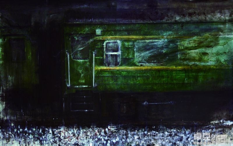 李鹏鹏 在路上 布面油画 320cm x 200cm 2011