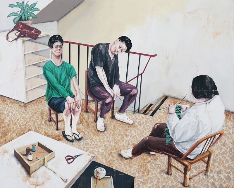 时永骏 日常体制.E1——一件新毛衣 2012 布面丙烯 130 × 162 cm