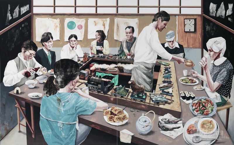 时永骏 日常体制.Z——看风景-B 2012 布面丙烯 162 × 260 cm.