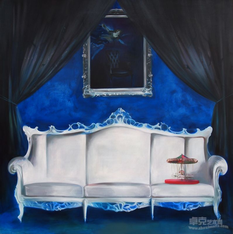冯野-达摩克里斯之剑Damocles160x160cm布面油画 Oil on Canvas2010