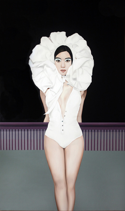 黄金玲-绽放Blooming 160cm×95cm布面油画Oil on Canvas2012