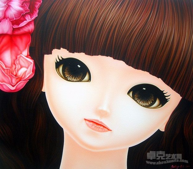 瞿榕 华丽邂逅 Gorgeous Encounter 130x150cm 布面油画 2012.01