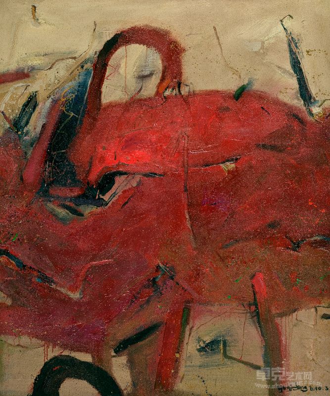 无题 180x150cm 混合媒介 2010