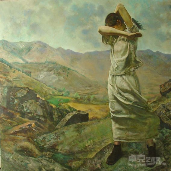 山风，油画，180cm×180cm,2004年
