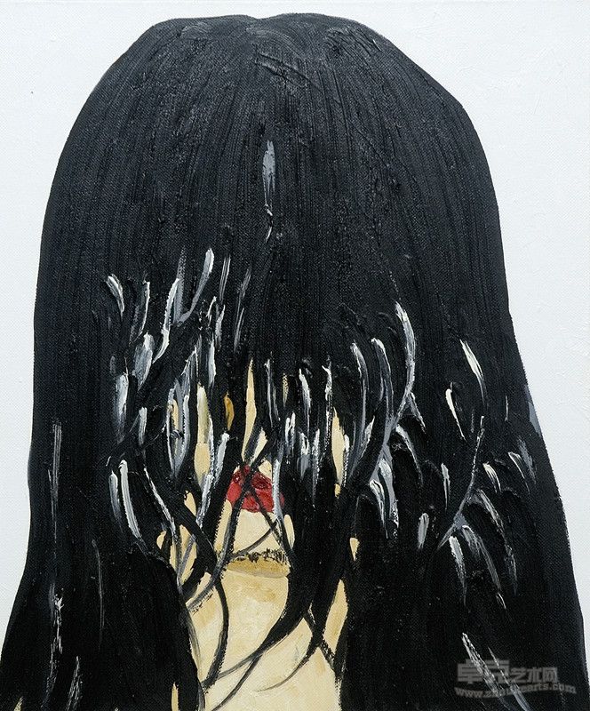 頭髮   50×60cm  布面油画  2011