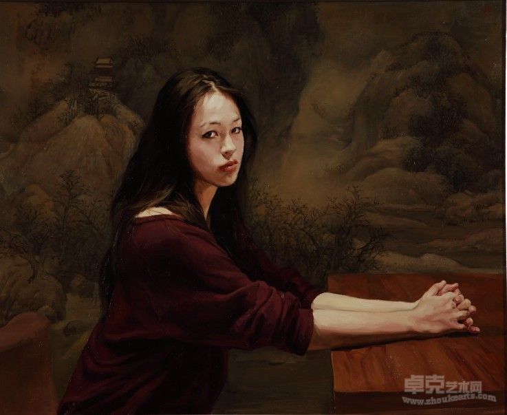 张晓鹏 《分享》 100X81 布面油画