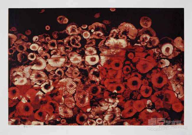 繁花NO.3 丝网版画 70×47cm  2012