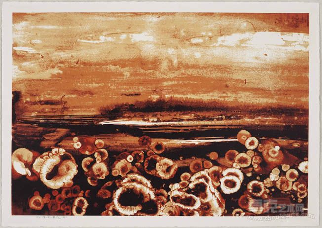 湿地罂花NO.1 丝网版画 103×71cm  2012