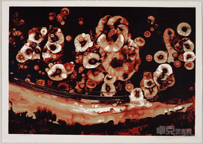 湿地罂花NO.12 丝网版画 103×71cm 2012