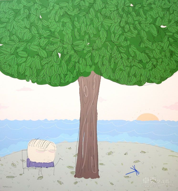 荊智勇-老无所依-布面丙烯-140x150cm-2012