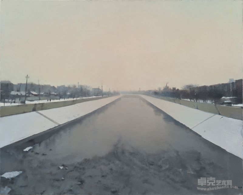 在路上,100cmX80cm