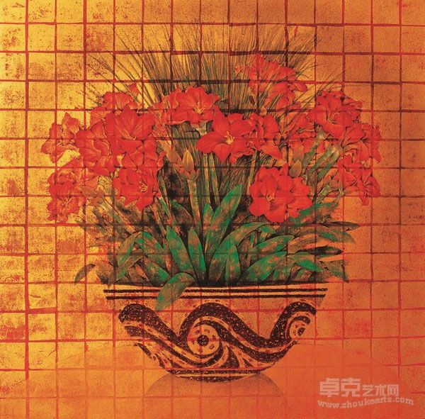 《君子情》纸本·金箔150·150cm