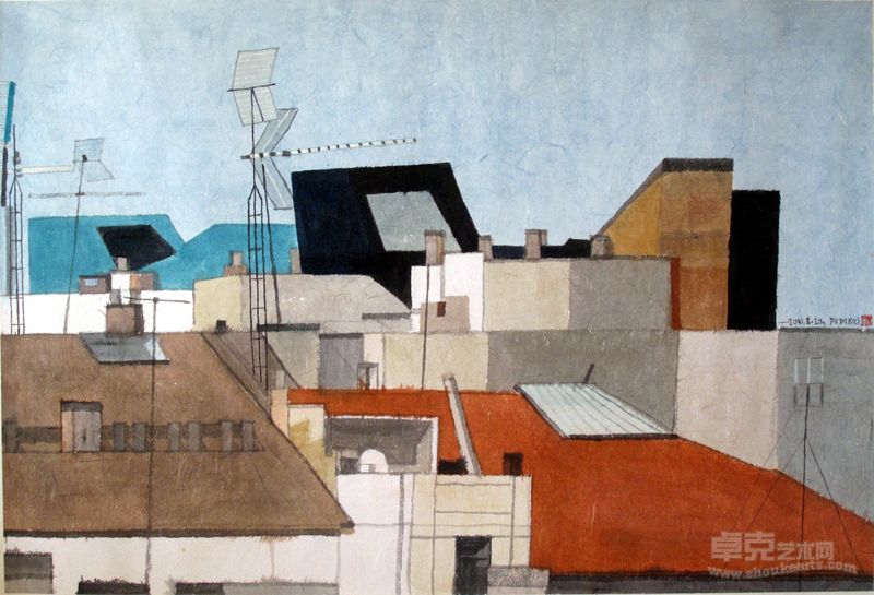 杜大恺 欧洲街景—3 66×97cm