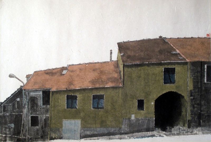 杜大恺 欧洲街景—4 66×97cm