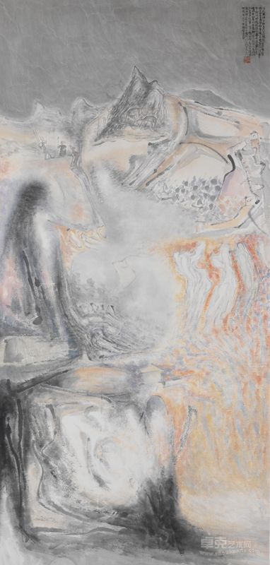 胡应康  山水－4 212×144cm 2012年