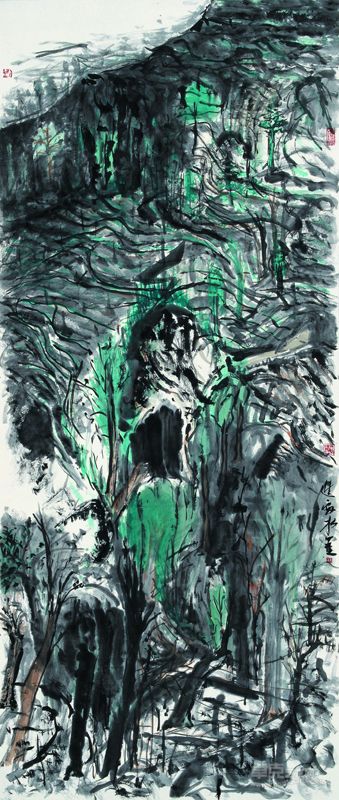 刘进安 水墨之一 纸本水墨 136×60cm 2011年