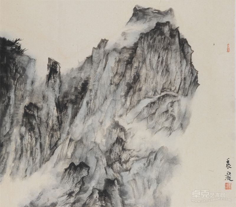 丘挺  山水    60×75cm