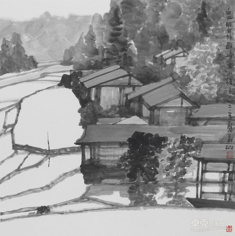 徐华翔  白水明田外 68×68cm 2012年