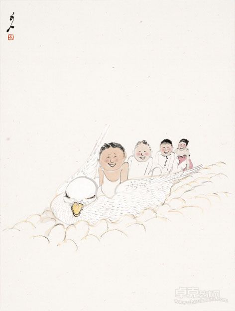 雷子人  云水摇  纸本设色  46cm×34.5cm  2011年