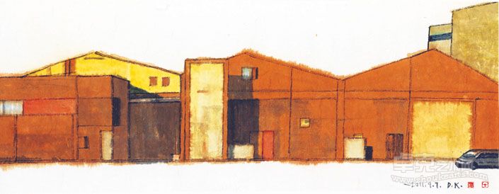 杜大恺 欧洲街景—5 37×96cm