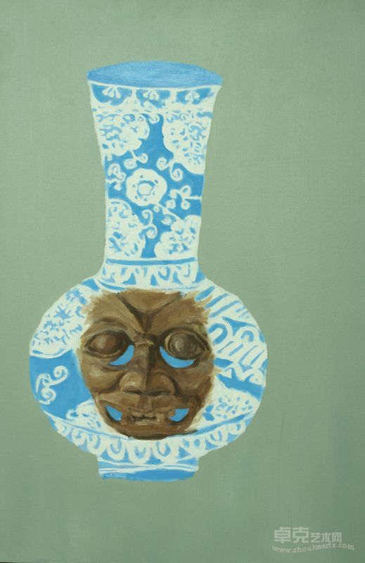青花系列一  60x90cm  布面油画  2011年