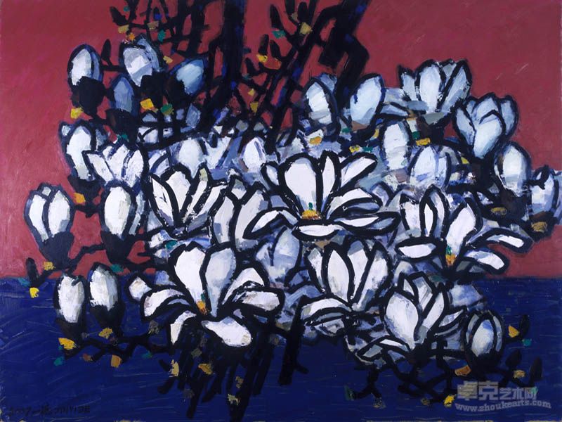 春韵——玉兰系列之六   2007  布面油画  150×200厘米