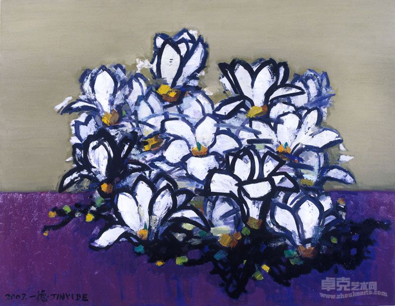 春韵——玉兰系列之四  2007  布面油画  112×145厘米