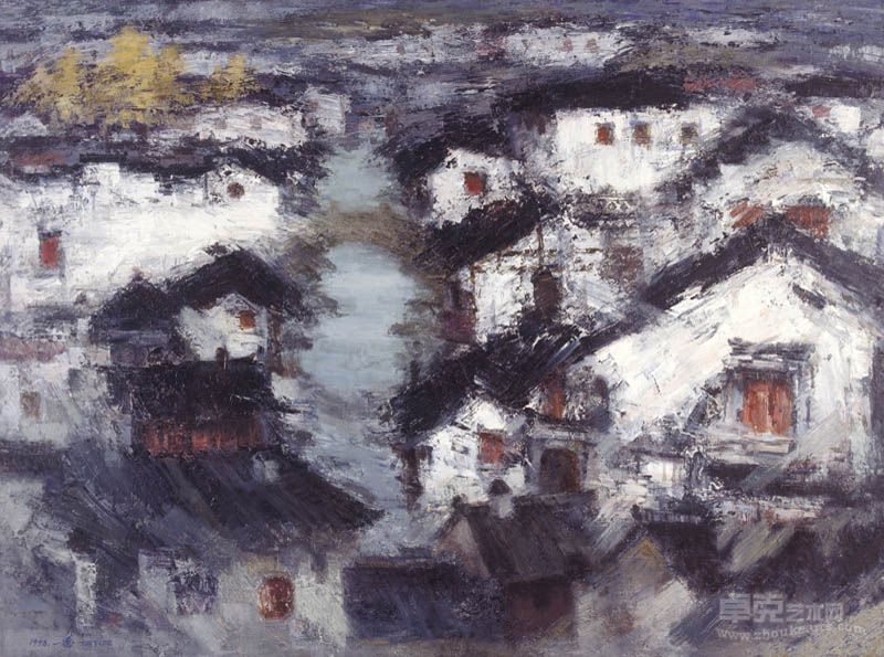 水乡  1998  布面油画  97×130厘米