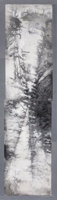 融化的几何 288x85cm 水墨、丙烯、宣纸 2012