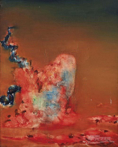 周春芽 红石 114.7x94.3cm 布面油画 1994.