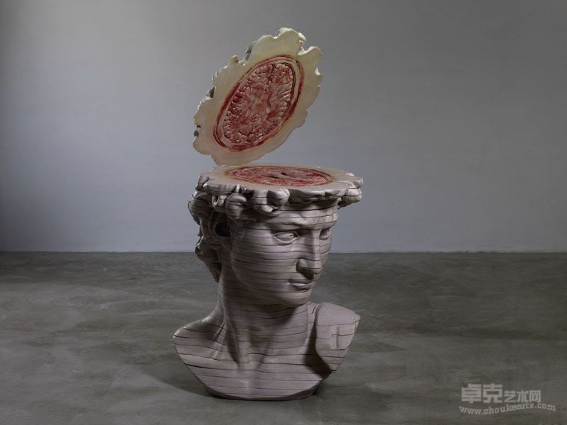 曹晖  如果我是（二）树脂、纤维、丙稀等综合材料 117×85×75cm×38   2011-2012（2）