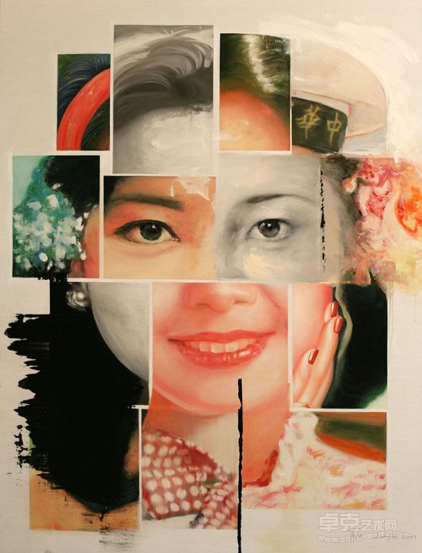 脸谱－邓丽君150cmx110cm布面油画2011